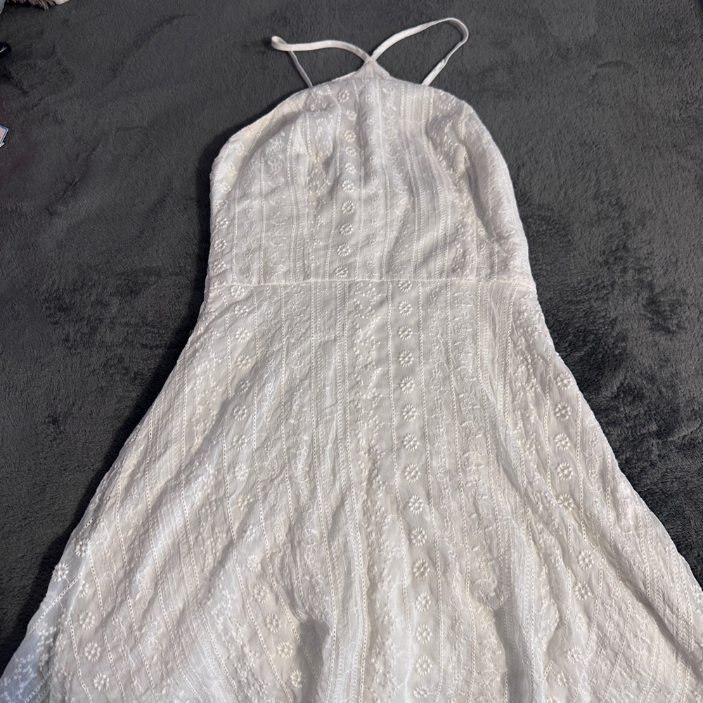 Hollister White Lace Halter Neck Dress